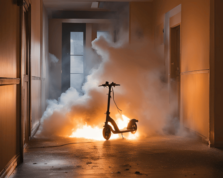 Recharge d’une trottinette et incendie : un risque réel et croissant