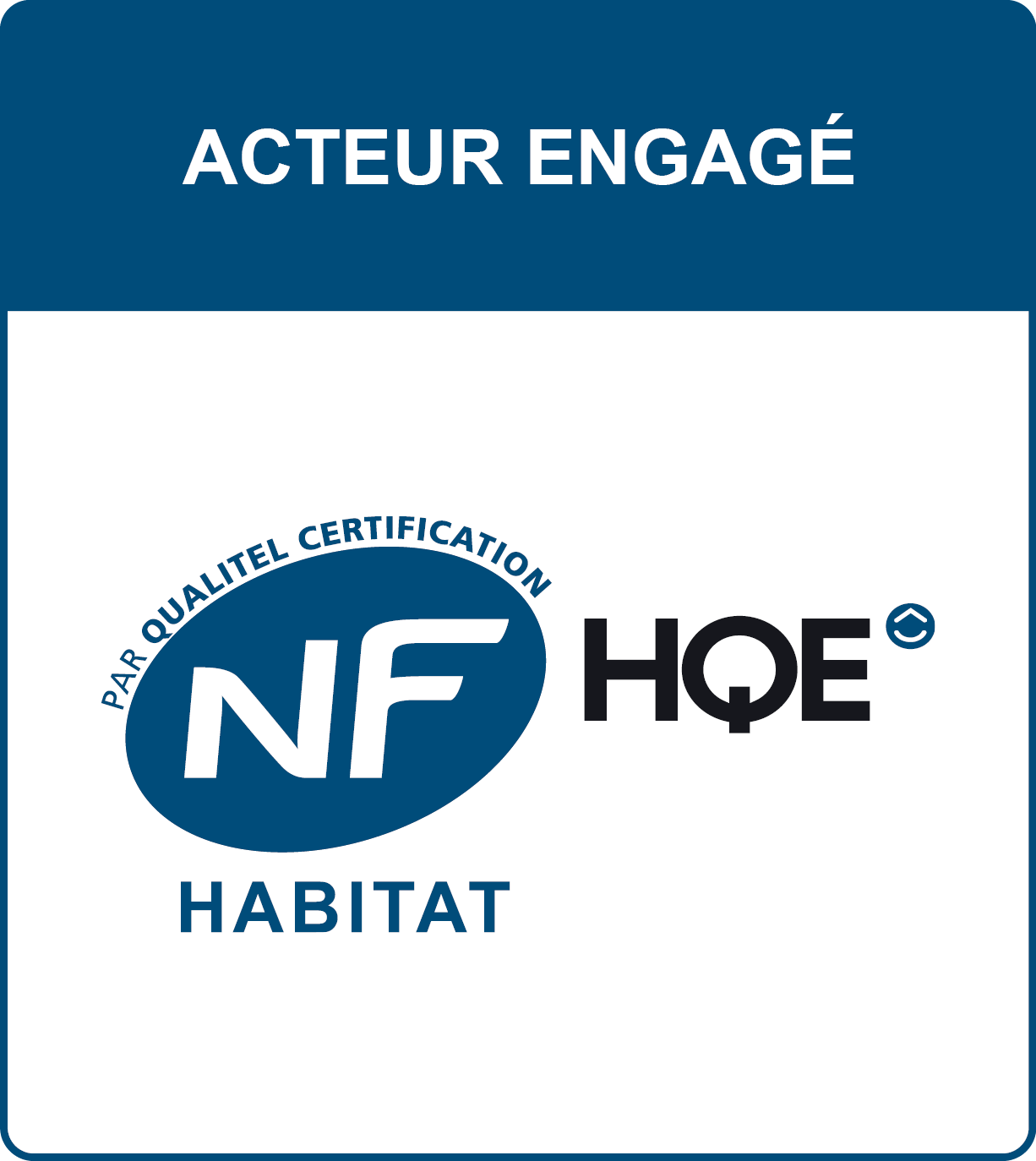 Logo Acteur engagé - NF Habitat HQE
